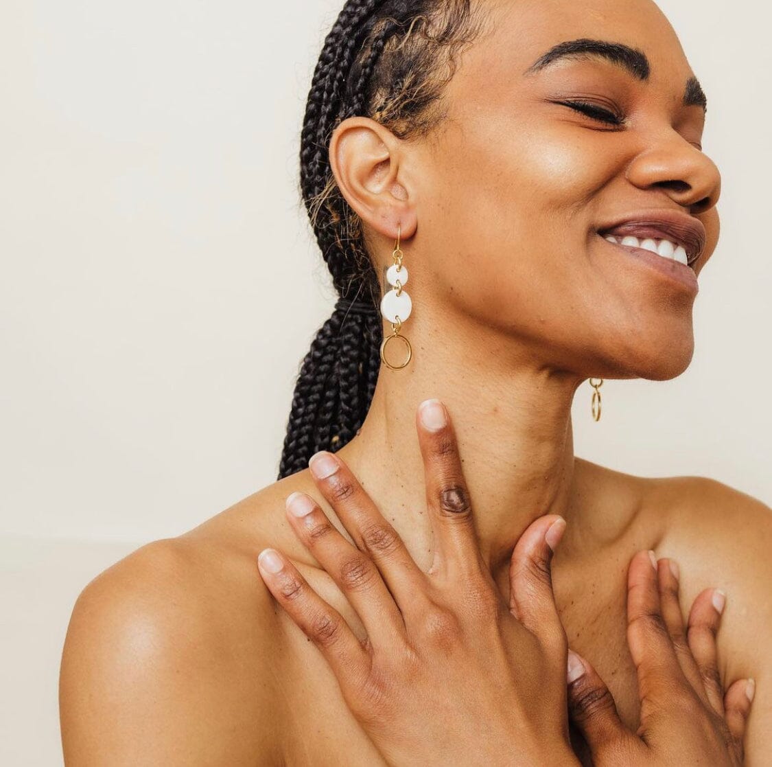 Buffalo Horn Dangle Earrings